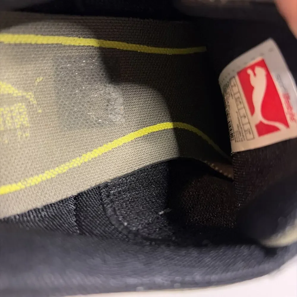 Puma Roma Classic Suede Kids Shoe Black & Olive Green Size 3
